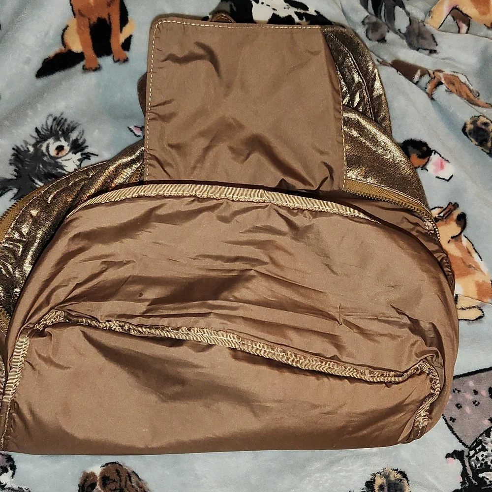 Frye Shimmering Gold Backpack